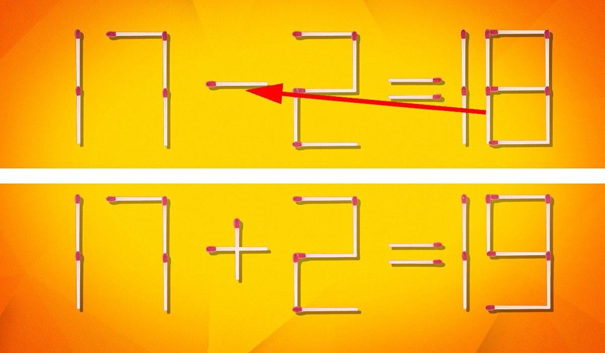 Var ska man flytta 1 match för att göra jämlikheten korrekt: ett fascinerande pussel