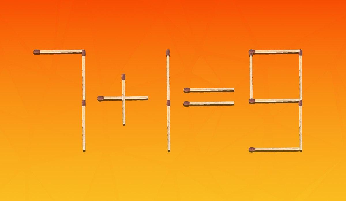 Vilka 2 tändstickor ska flyttas: 97% av människorna kan inte svara på 8 sekunder