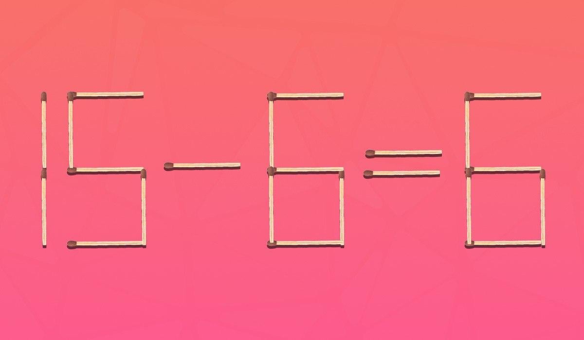 Du behöver bara flytta en tändsticka för att jämvikten ska bli korrekt: ett utmanande pussel