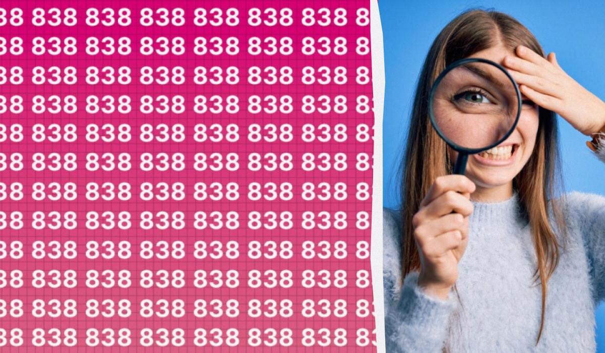 Du har en hög IQ om du snabbt kan hitta siffran 888 bland hundratals andra.
