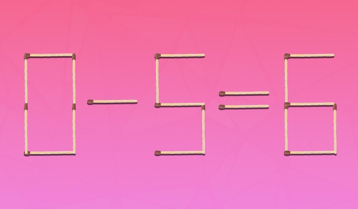 Du måste dra 2 tändstickor för att få rätt likhet: ett enkelt IQ-test